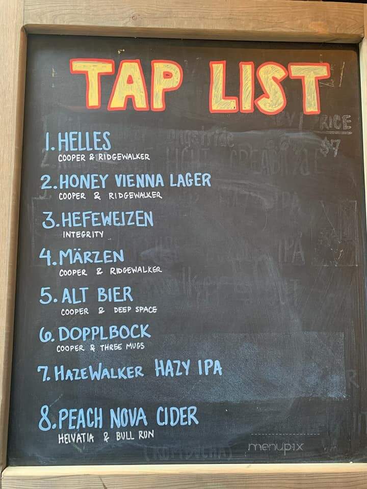Cooper Mountain Ale Works - Tigard, OR menu_pic
