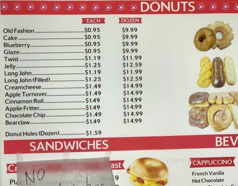 King Donuts - Jeffersontown, KY menu_pic
