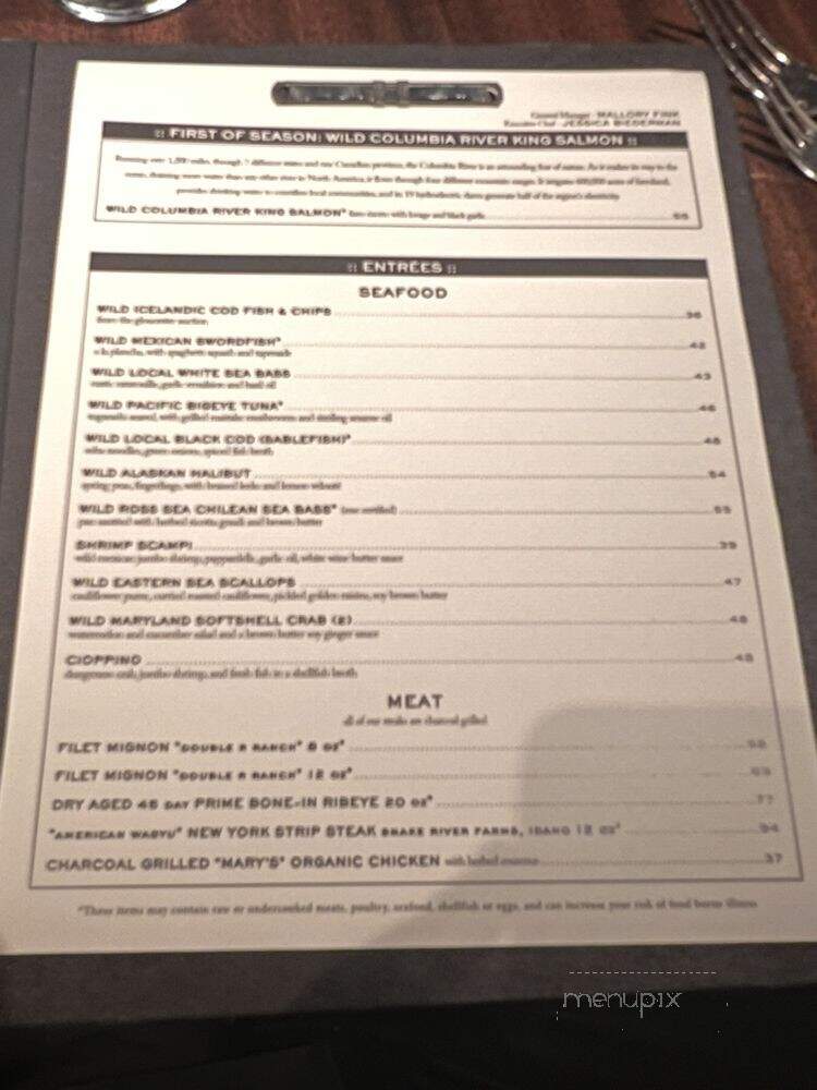 Water Grill - Denver, CO menu_pic