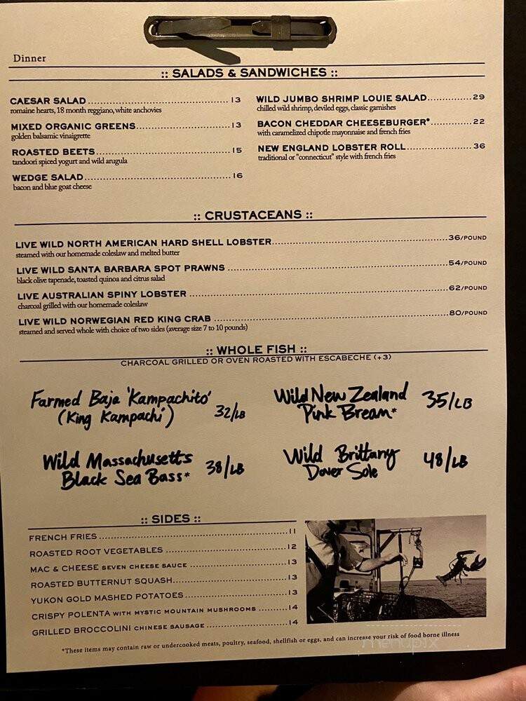 Water Grill - Denver, CO menu_pic