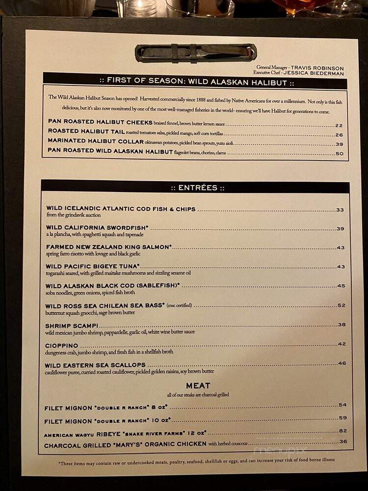 Water Grill - Denver, CO menu_pic