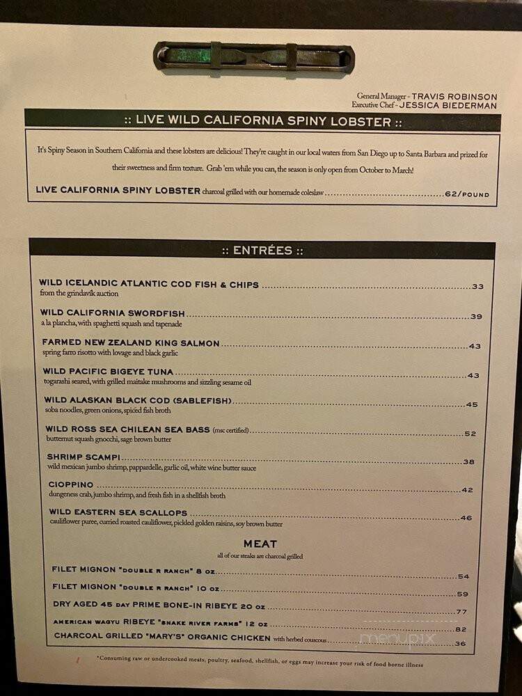 Water Grill - Denver, CO menu_pic