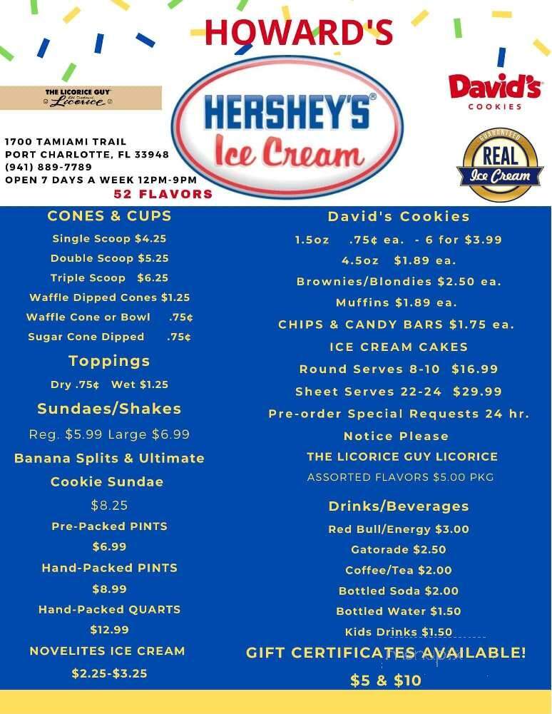 Howard's Hershey's Ice Cream - Port Charlotte, FL