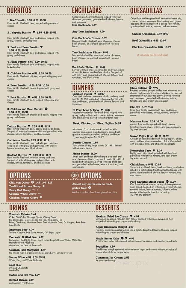 Mexican Village - Grand Forks, ND menu_pic