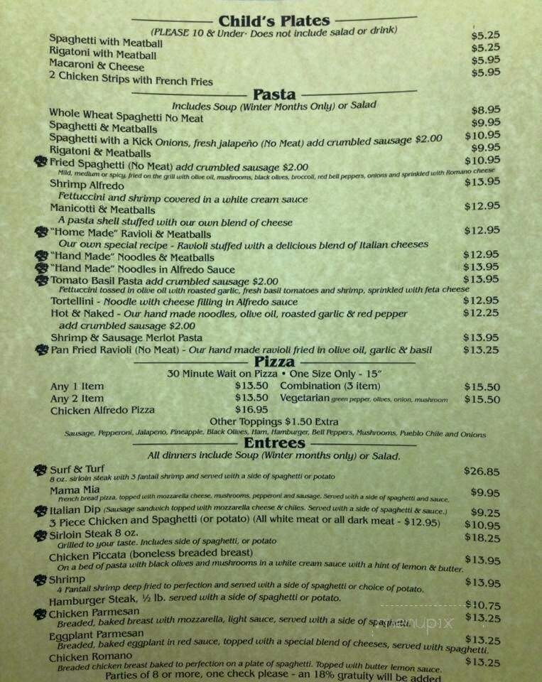 Giodone's Italian Bar & Grill - Pueblo, CO menu_pic