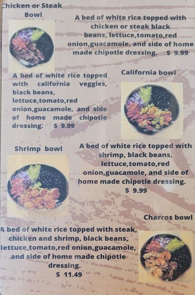 Los Charros D&G Mexican Grill & Bar - Greensburg, IN menu_pic