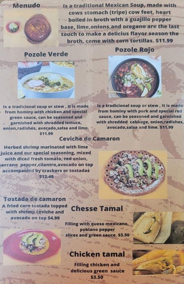 Los Charros D&G Mexican Grill & Bar - Greensburg, IN menu_pic