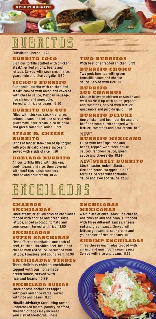 Los Charros D&G Mexican Grill & Bar - Greensburg, IN menu_pic