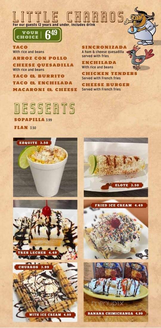 Los Charros D&G Mexican Grill & Bar - Greensburg, IN menu_pic