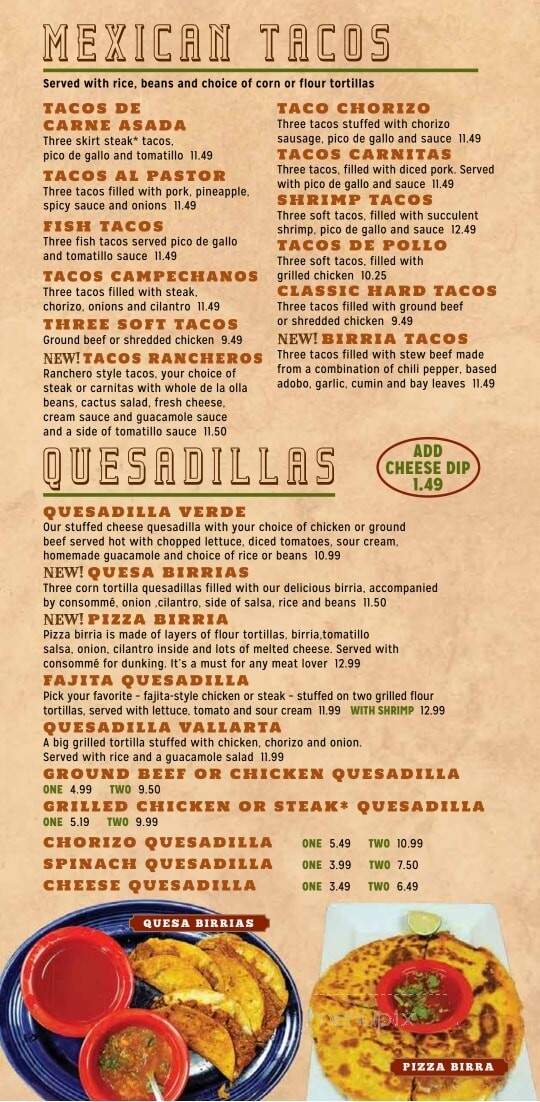 Los Charros D&G Mexican Grill & Bar - Greensburg, IN menu_pic