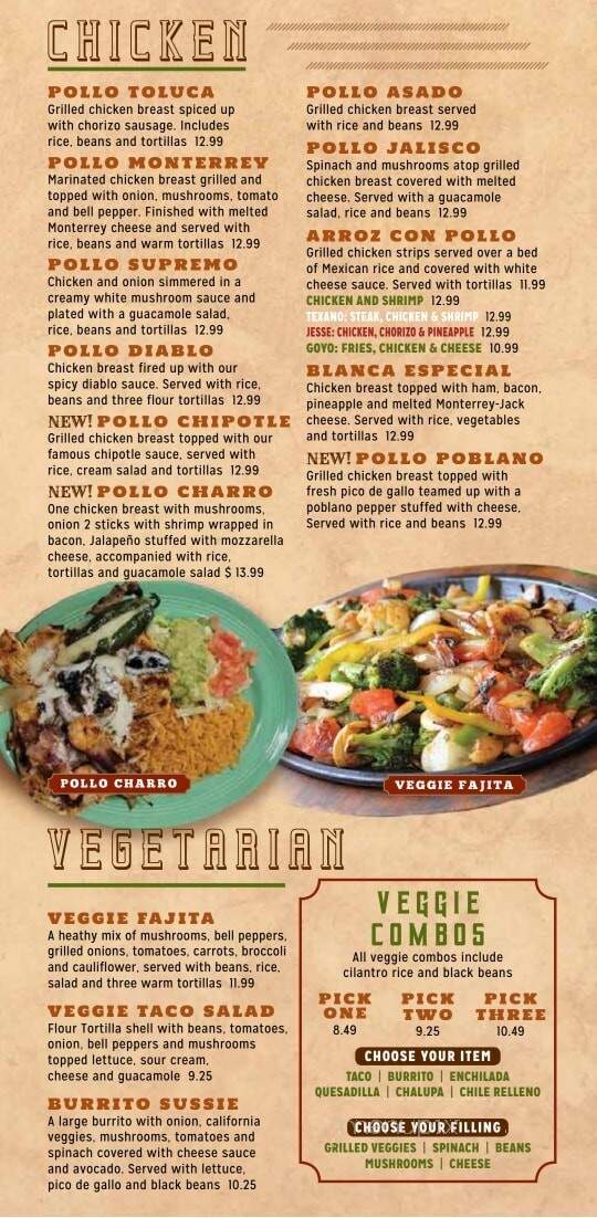 Los Charros D&G Mexican Grill & Bar - Greensburg, IN menu_pic