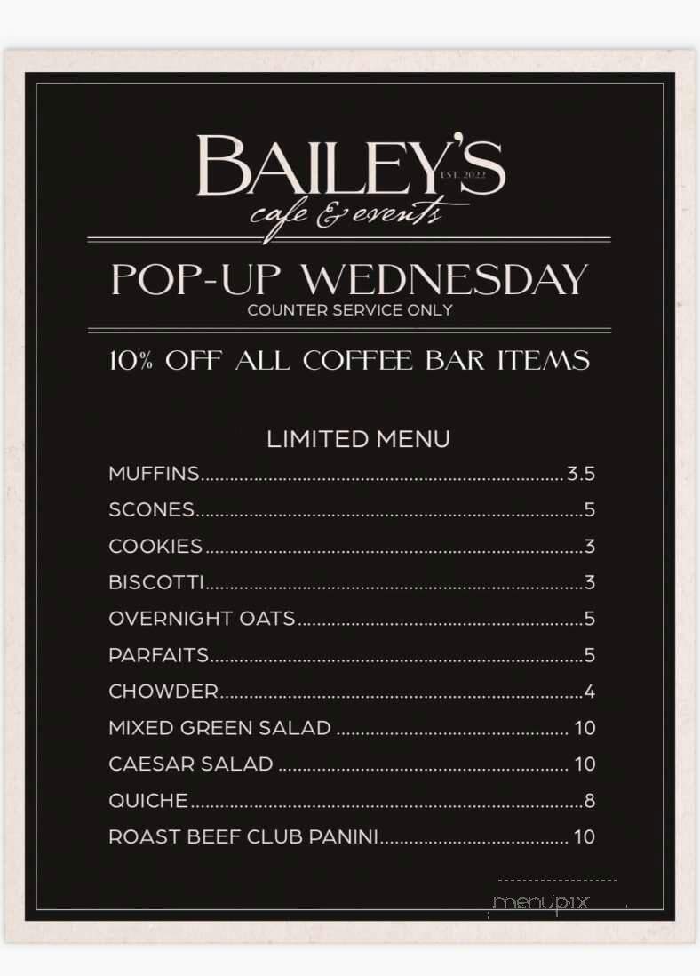 Bailey's Cafe and Events - Dalton, PA