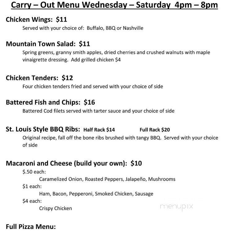 Mountain Town Station Brewing - Mount Pleasant, MI menu_pic