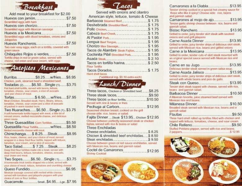 Taqueria Muniz - Aurora, IL menu_pic