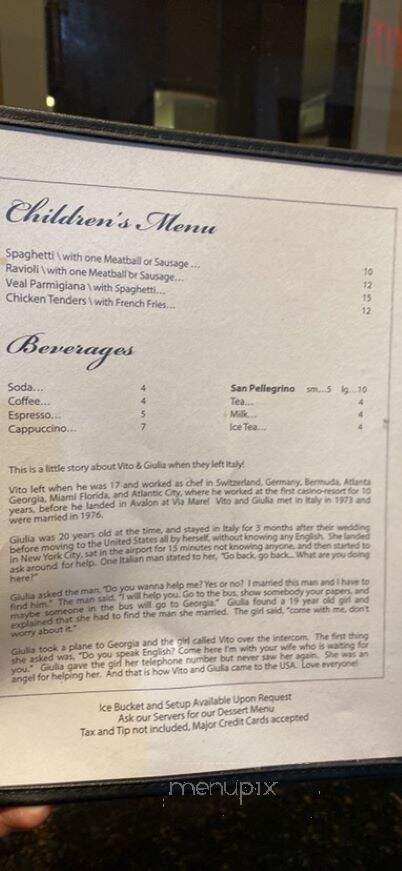 Via Mare Restaurant - Avalon, NJ menu_pic