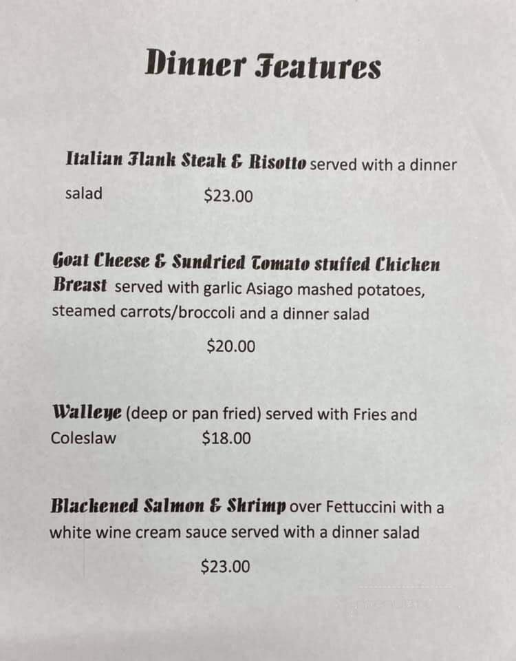 Creekside Grille - Vicksburg, MI menu_pic