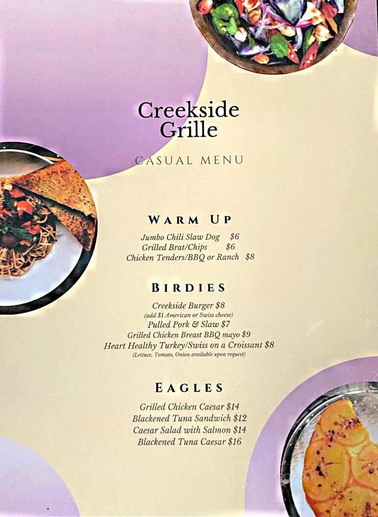 Creekside Grille - Vicksburg, MI menu_pic