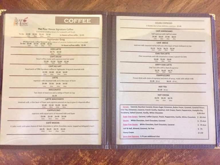 The Pour House - Harrison, AR menu_pic