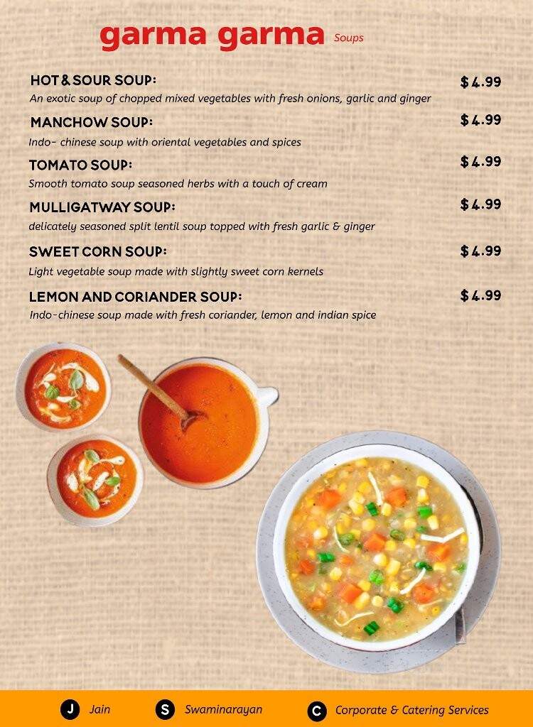 Vatan Indian Vegetarian Cuisine & Bakery - East Windsor, NJ menu_pic