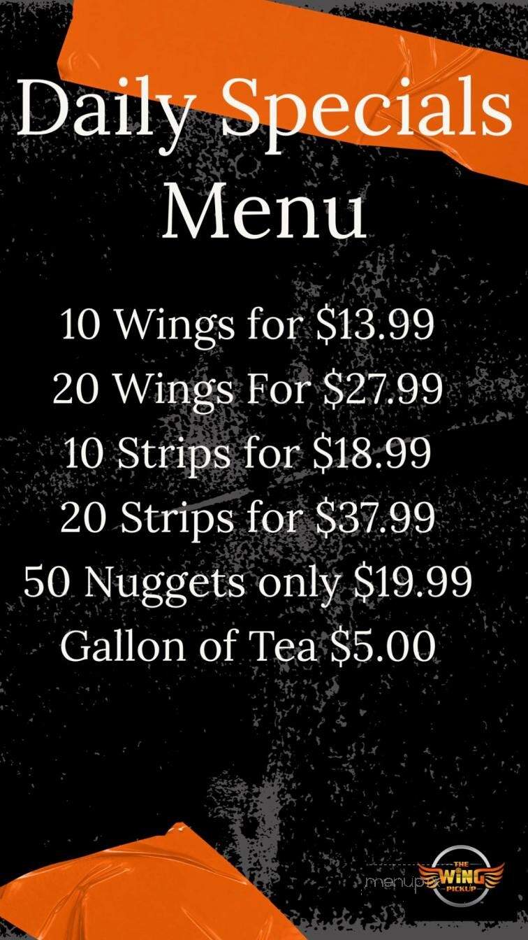 The Wing Pickup - Statesville, NC menu_pic