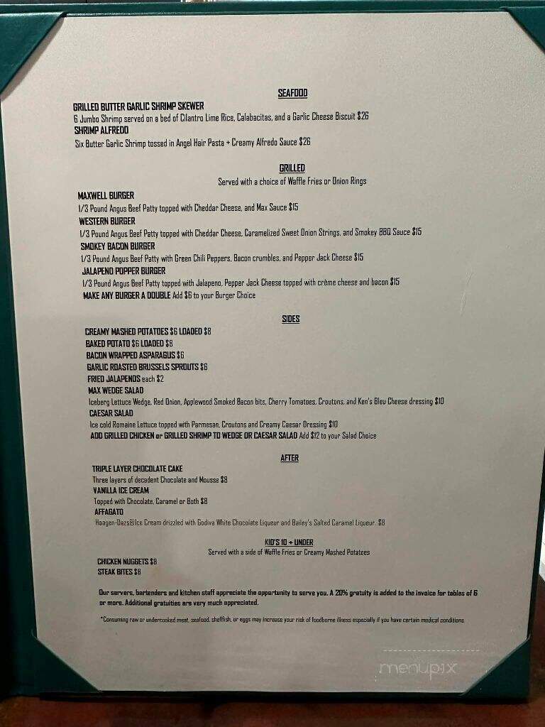 The Max Chophouse - Lamar, CO menu_pic