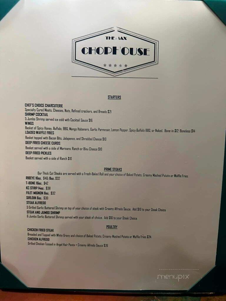 The Max Chophouse - Lamar, CO menu_pic