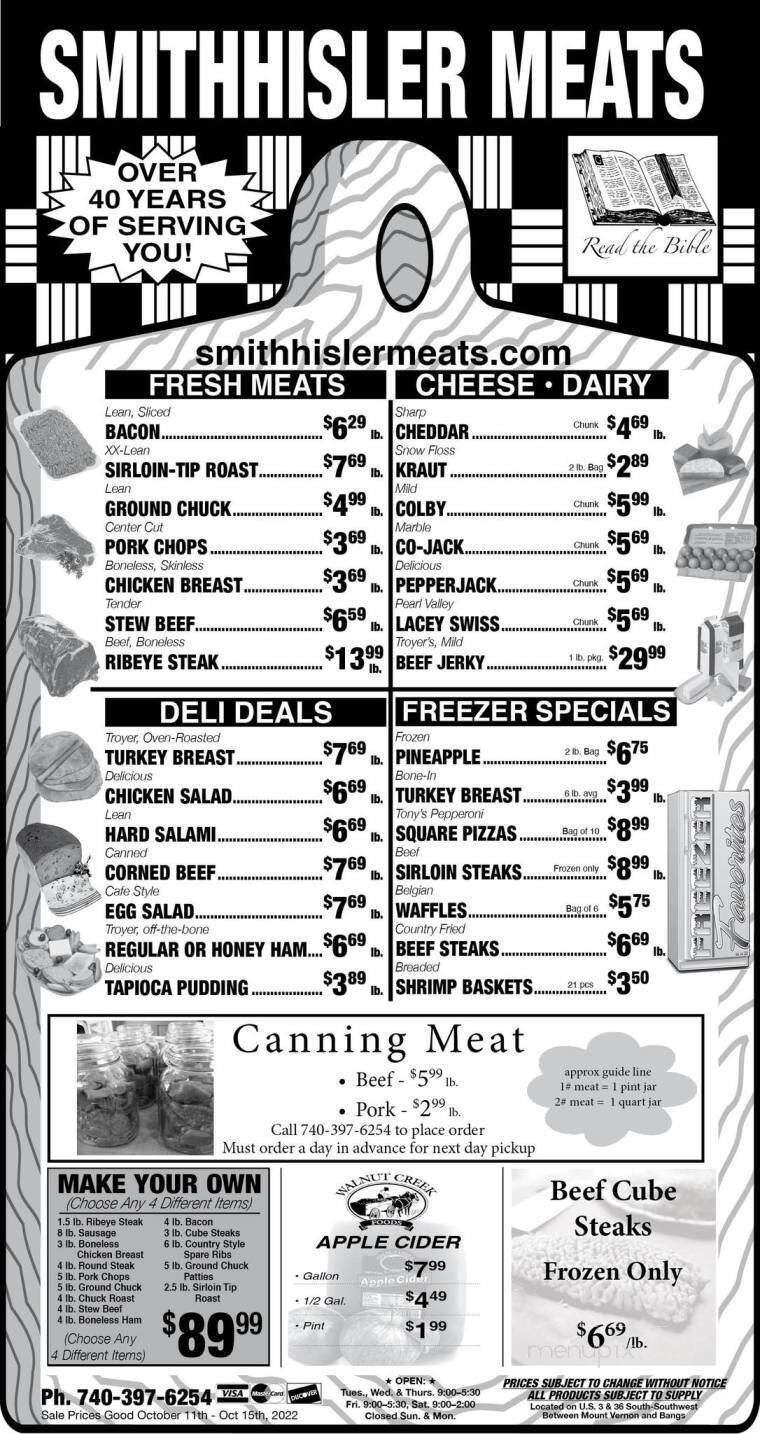 Smithhisler Meats - Mount Vernon, OH