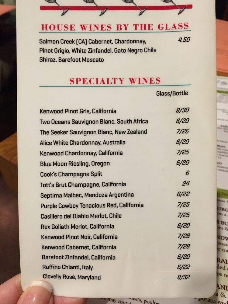 Uncle Charlie's Bistro - Chestertown, MD menu_pic