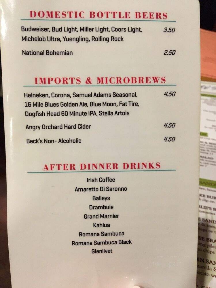 Uncle Charlie's Bistro - Chestertown, MD menu_pic