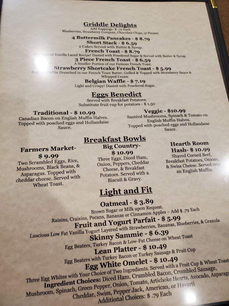 Hearth Room Cafe - Chesterfield, MO menu_pic