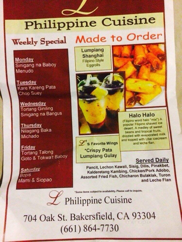 L Philippine Cuisine - Bakersfield, CA