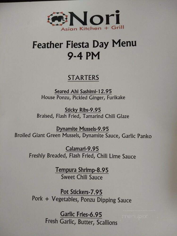 Nori Asian Kitchen + Grill - Oroville, CA menu_pic