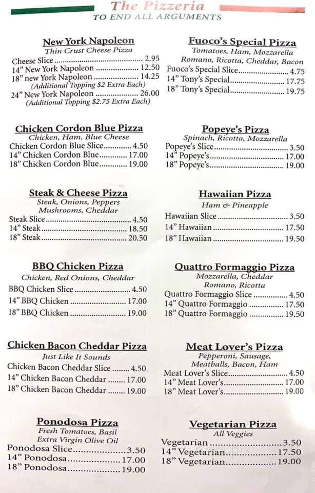 Fuoco E Farina - Hollywood, FL menu_pic
