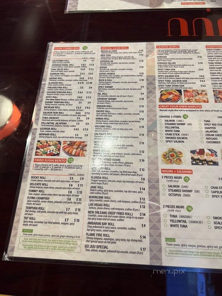 Go Juu - Newnan, GA menu_pic