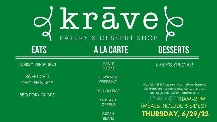 Krave Eatery & Dessert Shop - Centerville, GA menu_pic