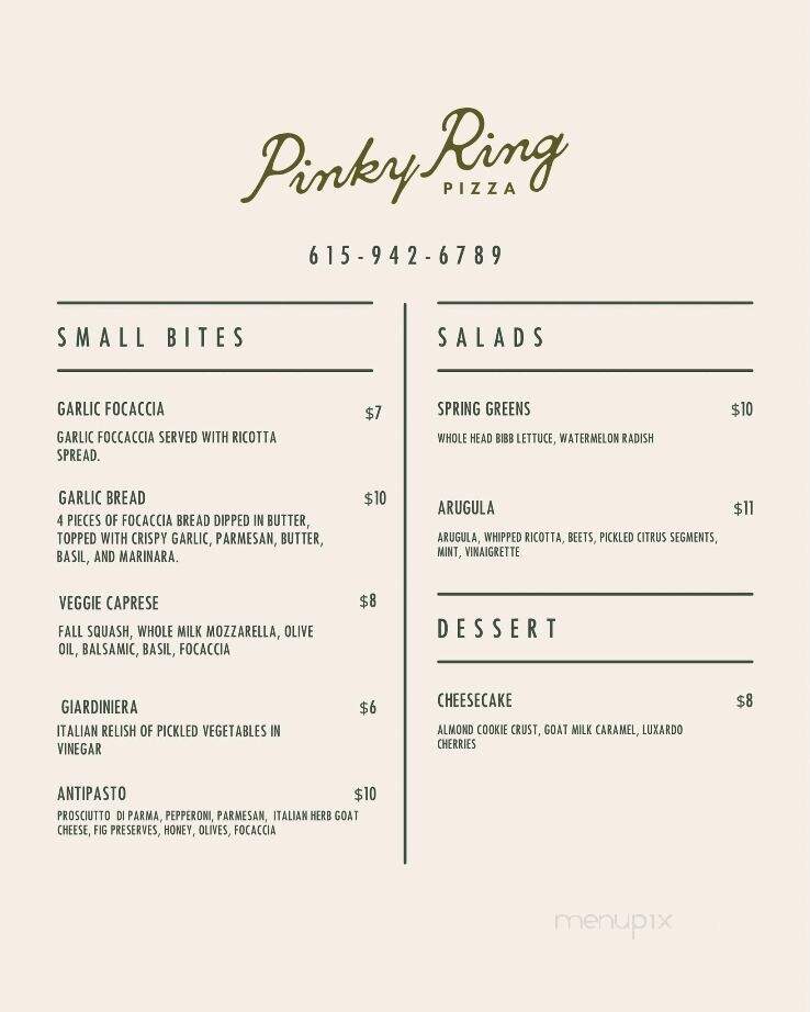 Pinky Ring Pizza - Madison, TN