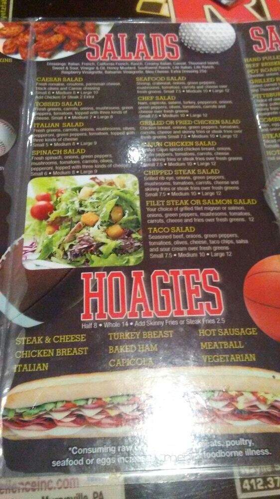 Rick's Sports Bar & Grill - Export, PA menu_pic