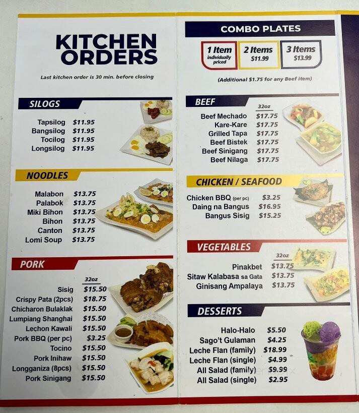 Nayong Filipino - Union City, CA menu_pic