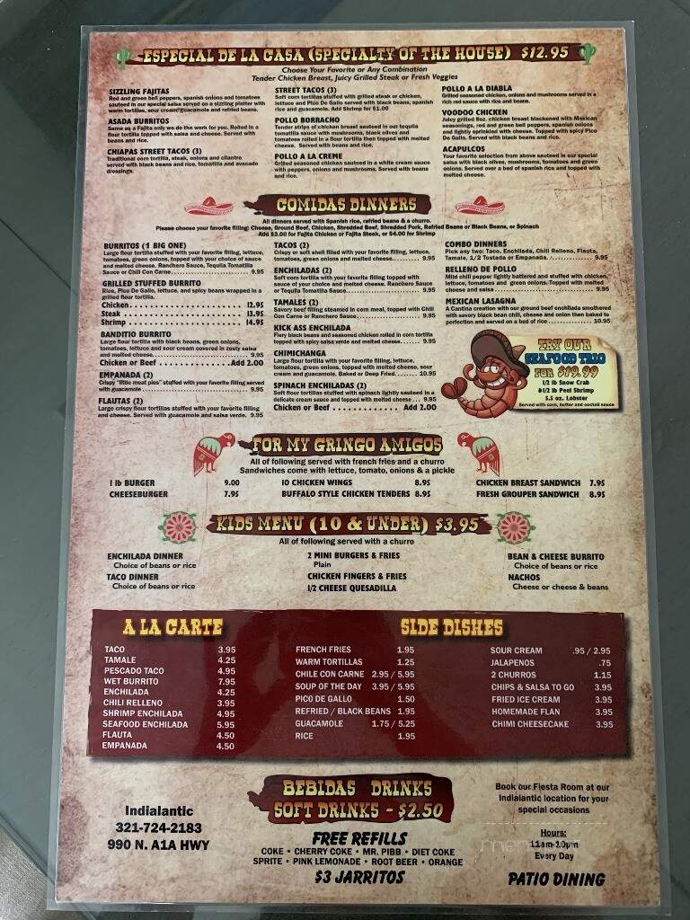 Cantina Dos Amigos - Indialantic, FL menu_pic