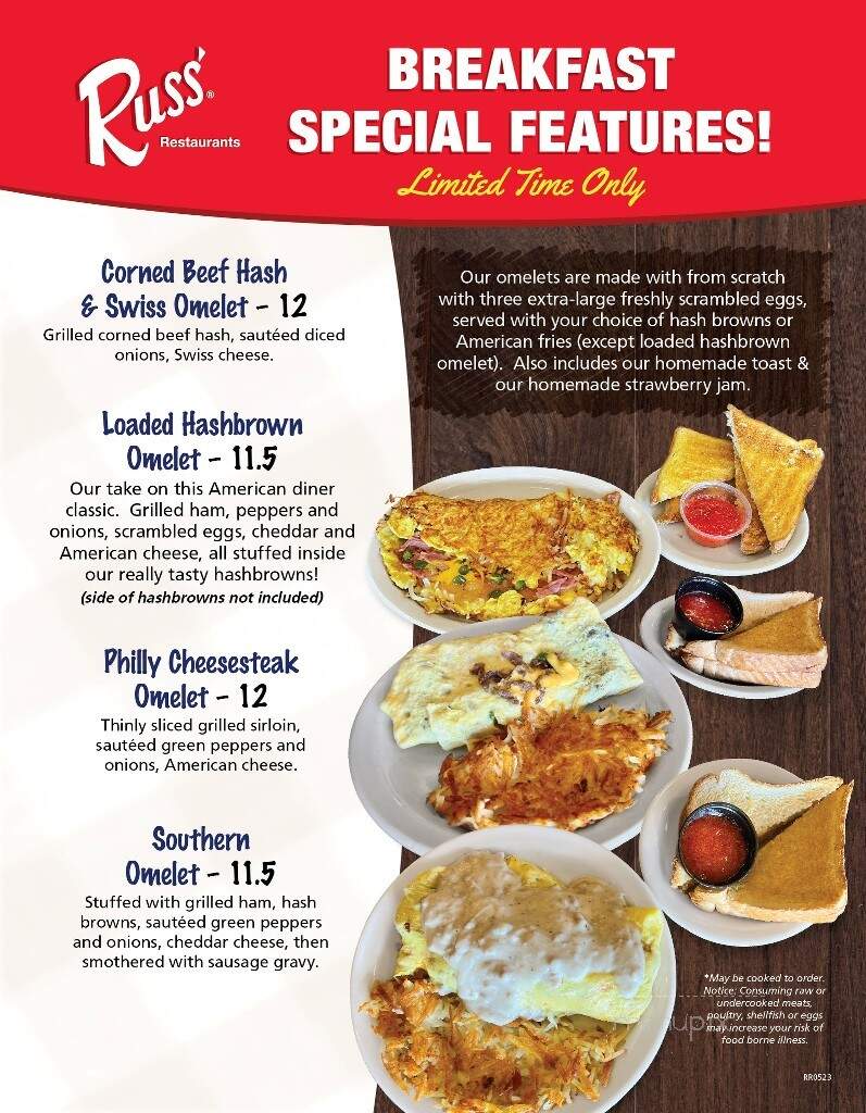 Russ' Restaurant - Grand Haven, MI menu_pic