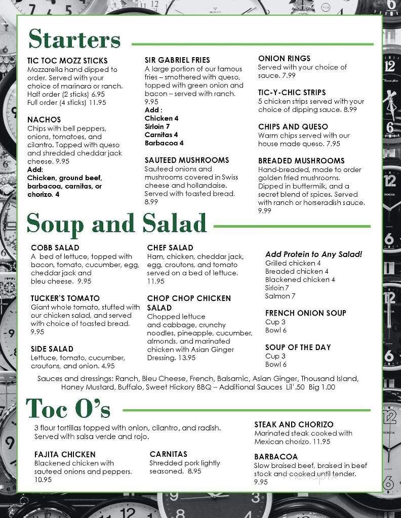 Tic-Toc - Cedar Rapids, IA menu_pic