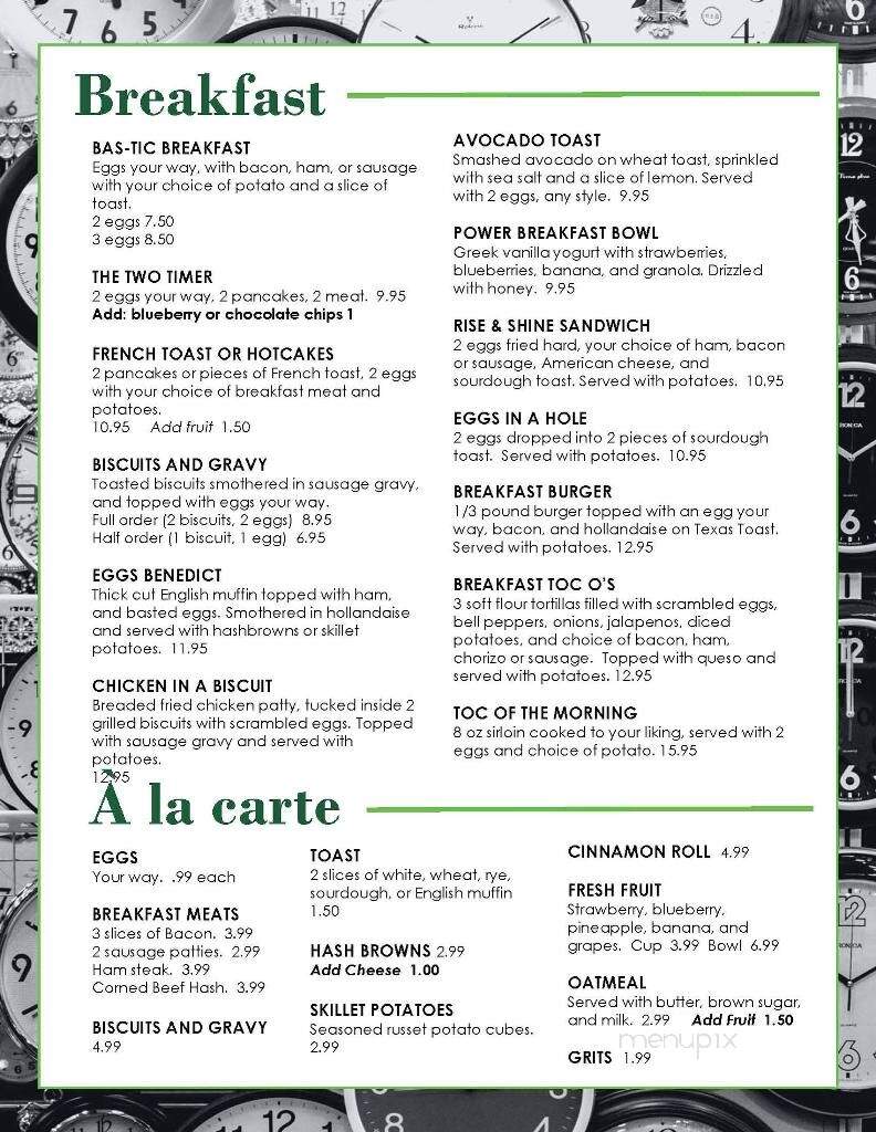 Tic-Toc - Cedar Rapids, IA menu_pic