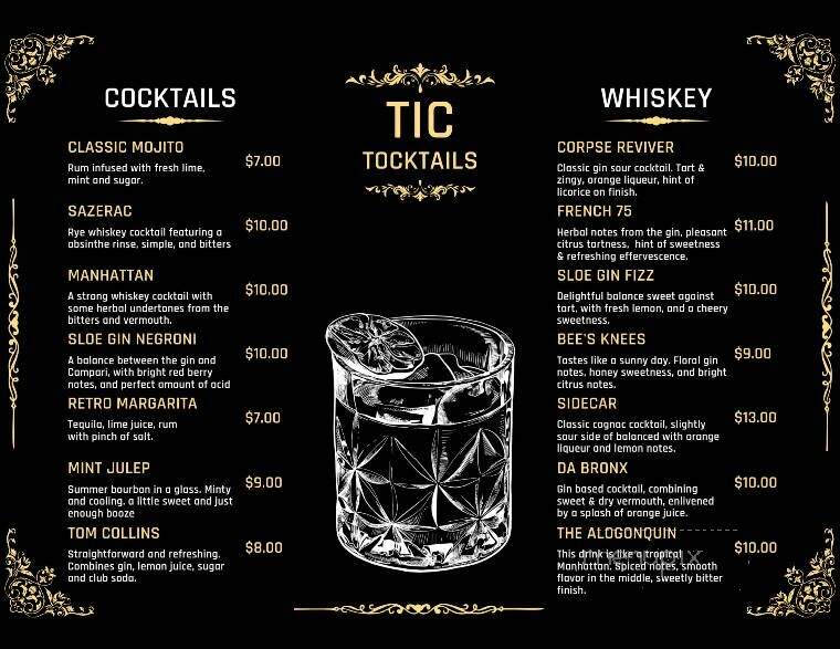 Tic-Toc - Cedar Rapids, IA menu_pic