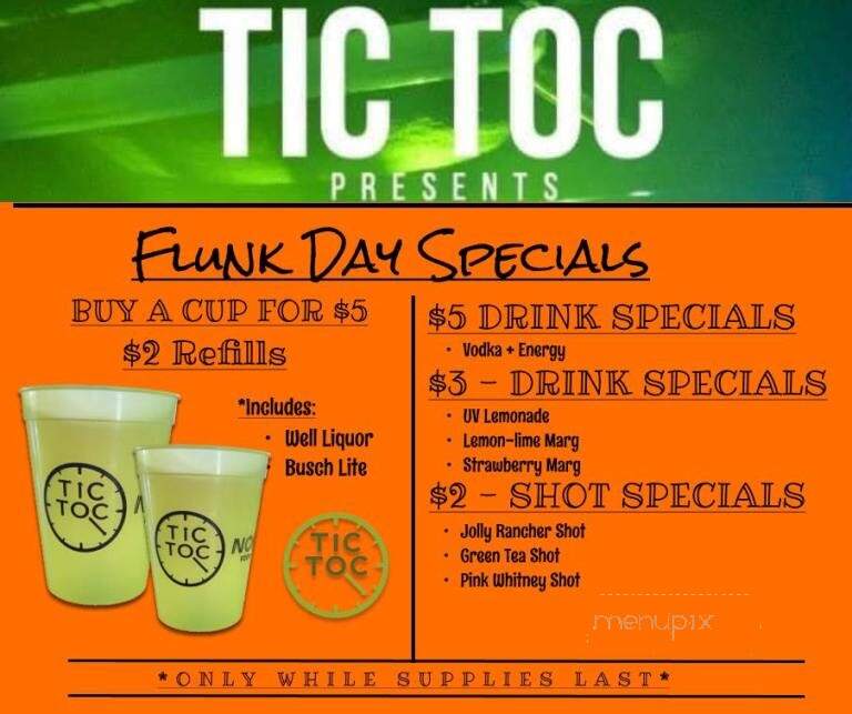 Tic-Toc - Cedar Rapids, IA menu_pic