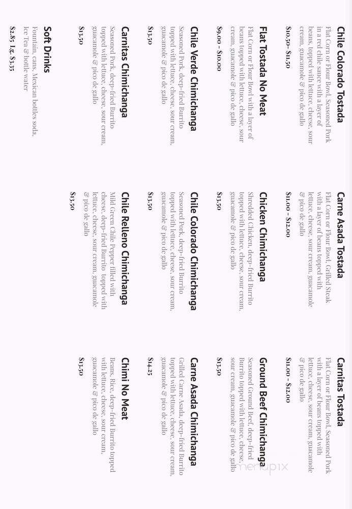 Olas Mex Grill - Camarillo, CA menu_pic