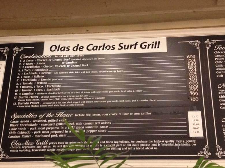 Olas Mex Grill - Camarillo, CA menu_pic