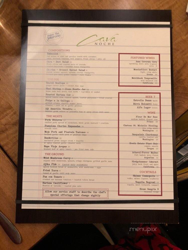 Cava Restaurant - Indian Wells, CA menu_pic