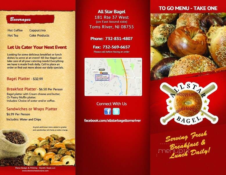All Star Bagels - Toms River, NJ menu_pic