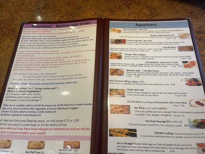Numprik Thai Lao - Monroe, OH menu_pic