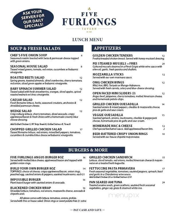 Five Furlongs - East Durham, NY menu_pic